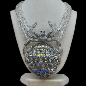 Eye Candy spider statement necklace
